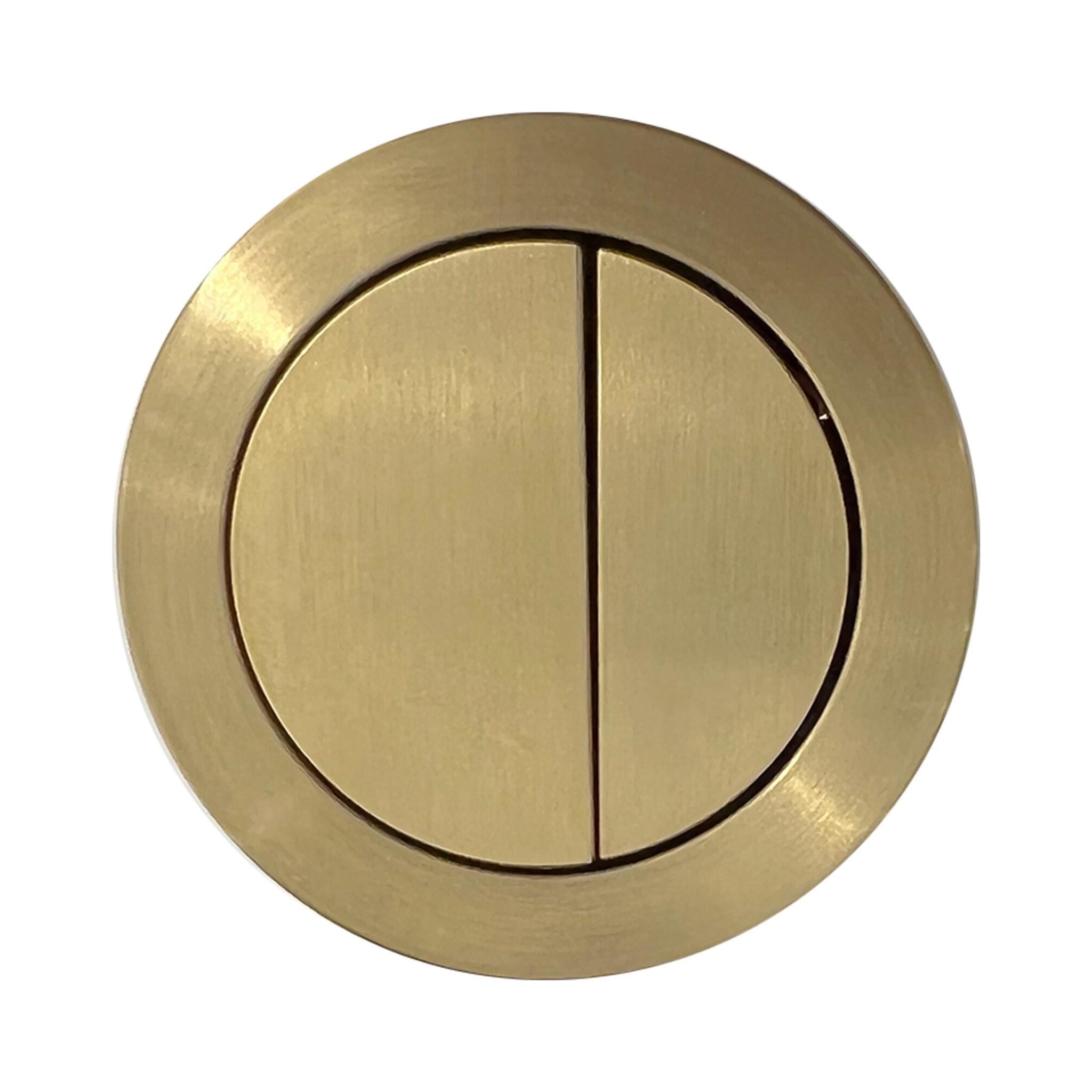 JOHNSON SUISSE OUTLET VALVE FLUSH BUTTON 48MM BRUSHED BRASS