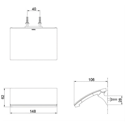 TOTO G SELECTION PAPER HOLDER 148MM CHROME