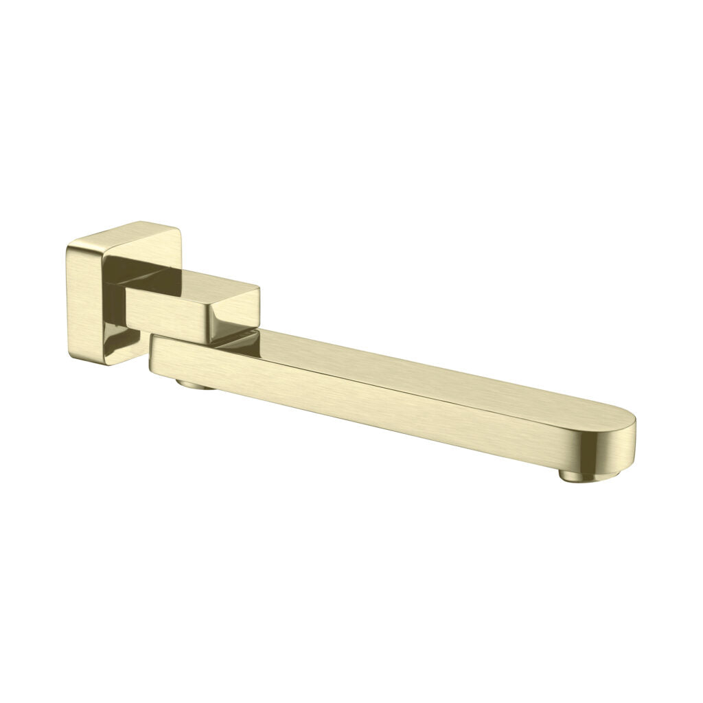 NERO BIANCA SWIVEL BATH SPOUT 253MM BRUSHED GOLD