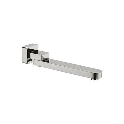 NERO BIANCA SWIVEL BATH SPOUT 253MM BRUSHED NICKEL