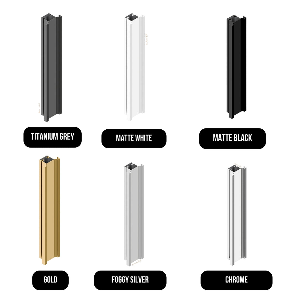 MODULR CAPRI Y TOWER CABINET PROFILE HANDLE 2400MM CHROME