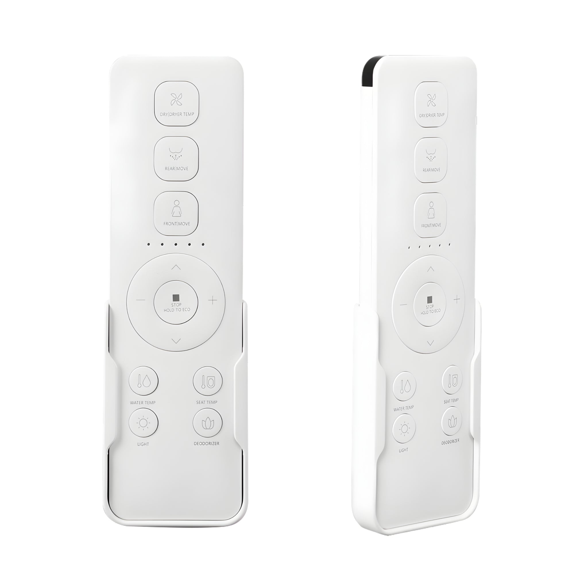 ZUMI ZERO RIMLESS BACK-TO-WALL TOILET AND SMART BIDET SEAT W/ REMOTE CONTROL PACKAGE D-SHAPE WHITE