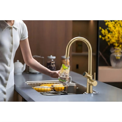 ZUMI SPRINGWHAT 6-IN-1 SMART WATER TAP 439MM BRUSHED GOLD