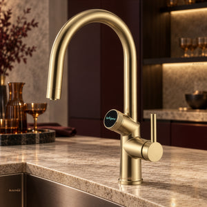 ZUMI SPRINGWHAT 6-IN-1 SMART WATER TAP 439MM BRUSHED GOLD