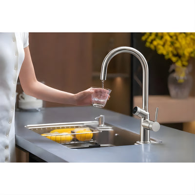ZUMI SPRINGWHAT 6-IN-1 SMART WATER TAP 439MM BRUSHED NICKEL