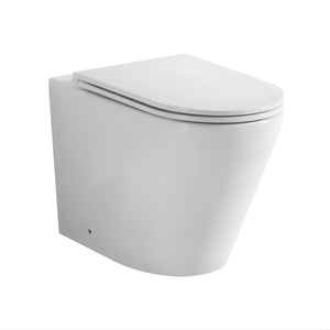 ZUMI JAVA RIMLESS WALL FACED FLOOR PAN GLOSS WHITE