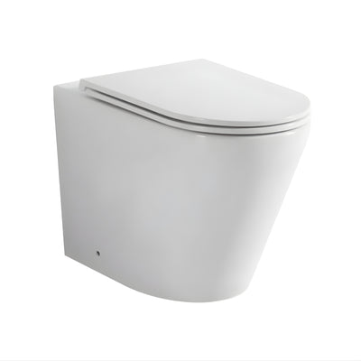 ZUMI JAVA RIMLESS WALL FACED FLOOR PAN GLOSS WHITE