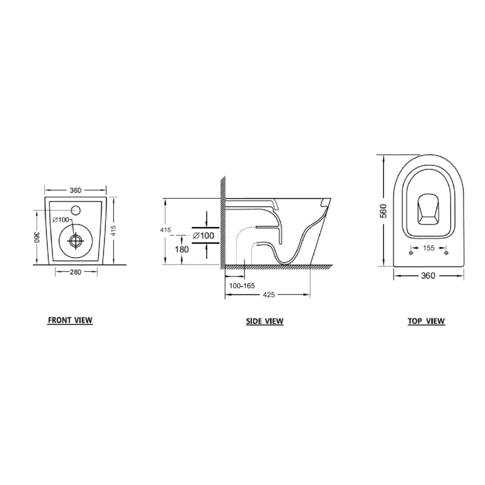 ZUMI JAVA RIMLESS WALL FACED FLOOR PAN WITH R&T IN WALL CISTERN & FLUSH BUTTON PACKAGE GLOSS WHITE