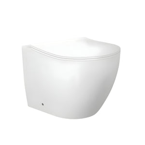ZUMI VENUS RIMLESS WALL FACED FLOOR PAN GLOSS WHITE