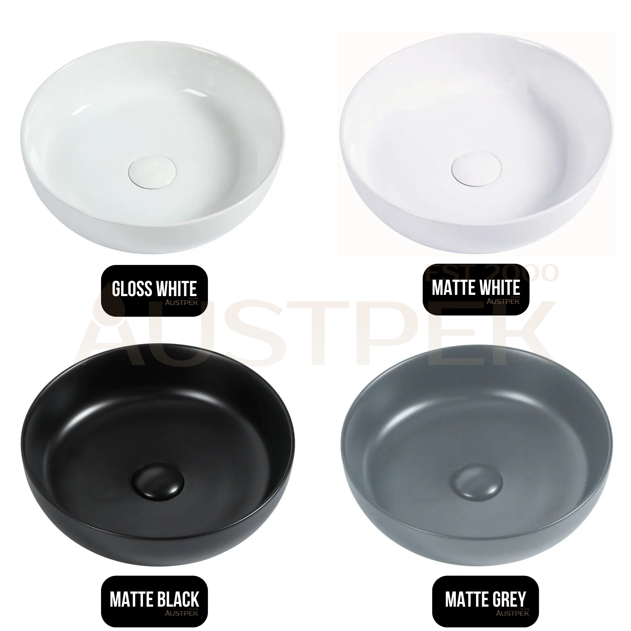 ZUMI BACINO ABOVE COUNTER BASIN MATTE BLACK 365MM