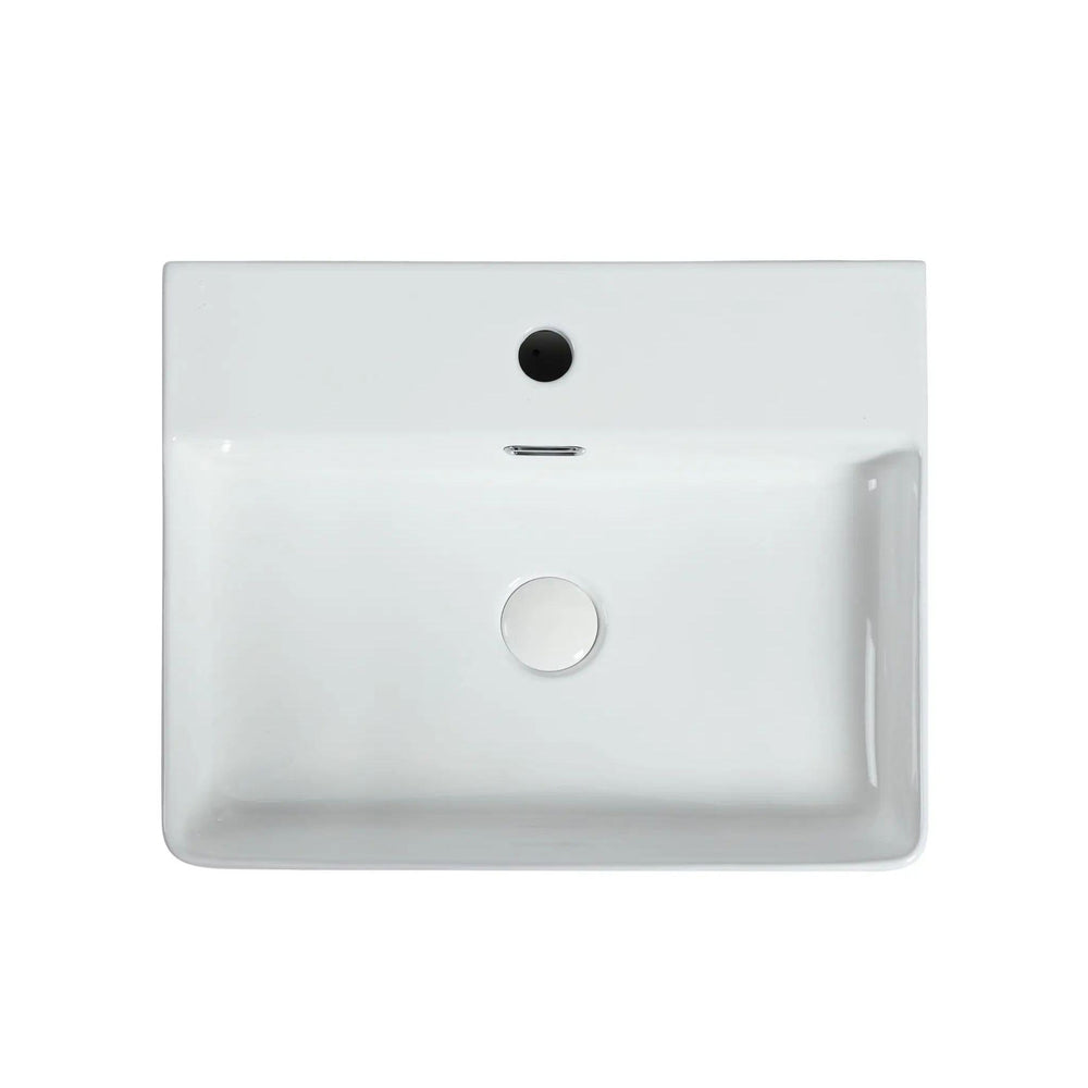 ZUMI SPRATO WALL HUNG BASIN GLOSS WHITE 505MM