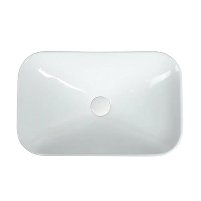 ZUMI GOCCIA SEMI-RECESSED AND DROP IN CERAMIC BASIN GLOSS WHITE 535MM