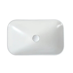 ZUMI GOCCIA SEMI-RECESSED AND DROP IN CERAMIC BASIN MATTE WHITE 535MM