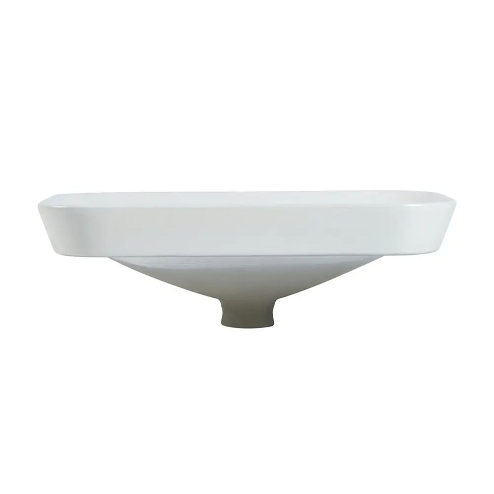 ZUMI GOCCIA SEMI-RECESSED AND DROP IN CERAMIC BASIN MATTE WHITE 535MM