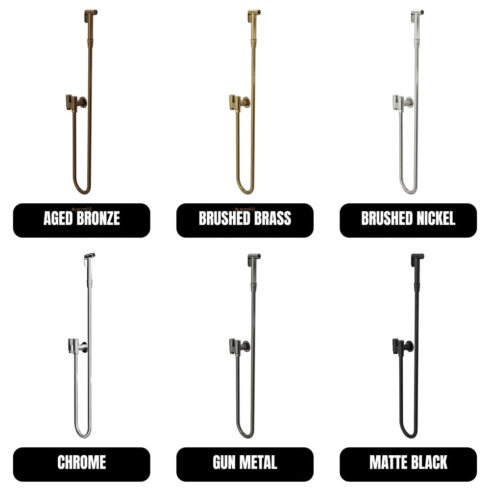 LINSOL ZARAH S2 BIDET/DOUCHE SPRAY WITH DUAL CONTROLLER 600MM HOSE AGED BRONZE