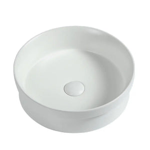 ZUMI LVIA SEMI-RECESSED AND DROP-IN CERAMIC BASIN GLOSS WHITE 400MM