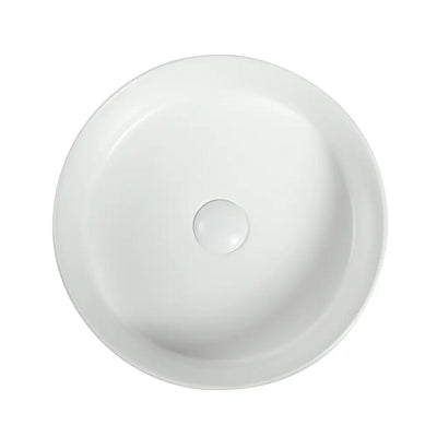 ZUMI LVIA SEMI-RECESSED AND DROP-IN CERAMIC BASIN MATTE WHITE 400MM