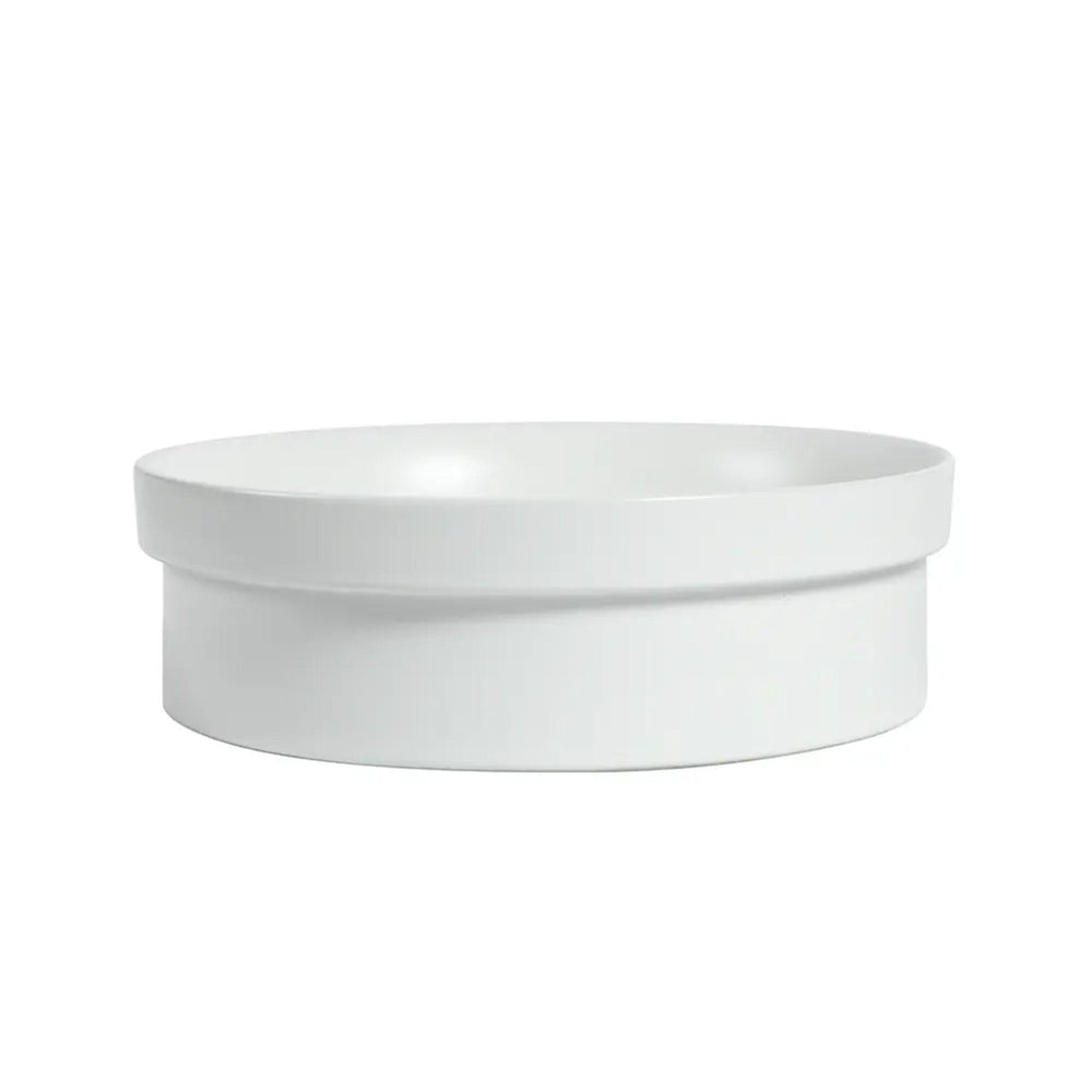 ZUMI LVIA SEMI-RECESSED AND DROP-IN CERAMIC BASIN MATTE WHITE 400MM