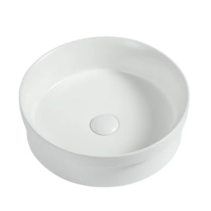 ZUMI LVIA SEMI-RECESSED AND DROP-IN CERAMIC BASIN MATTE WHITE 400MM