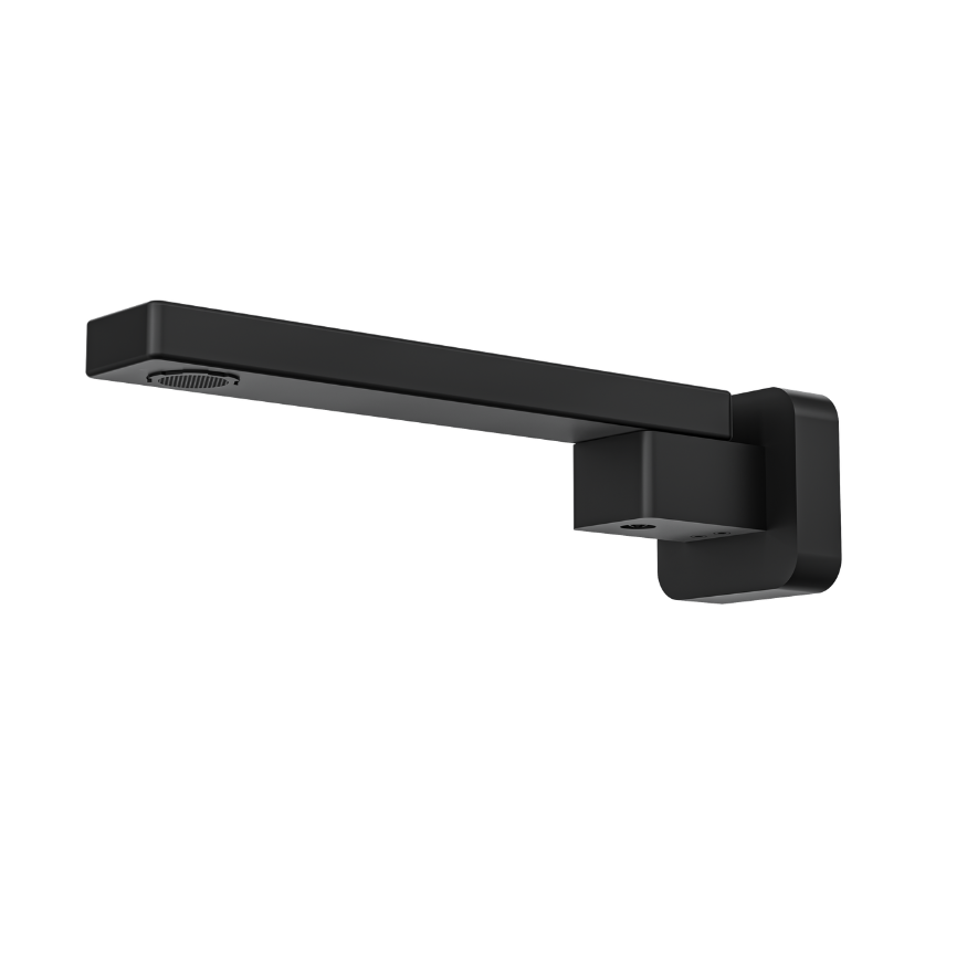 Linsol Zia Swivel Bath Spout 230mm Matte Black