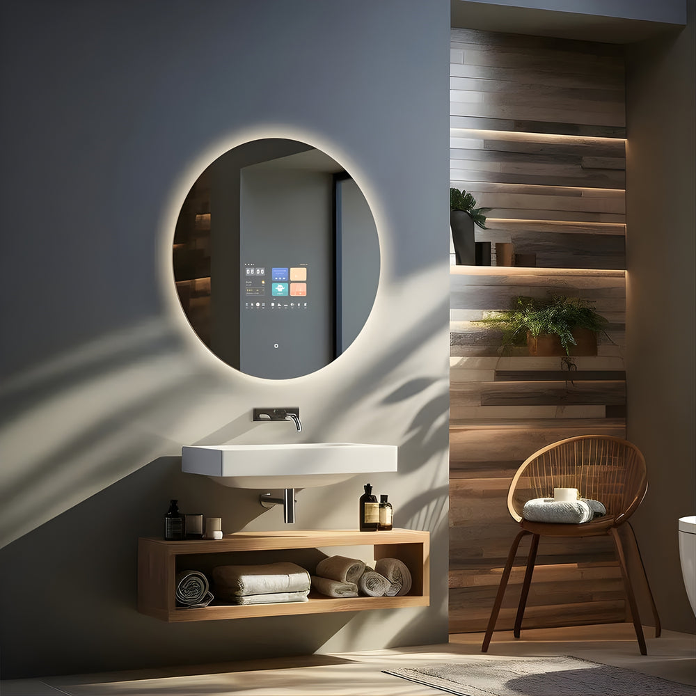 ZUMI DELTA FRAMELESS SMART MIRROR WITH ADVANCED ANDROID SYSTEM 600X600MM