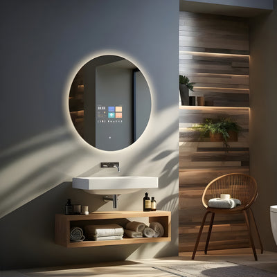 ZUMI DELTA FRAMELESS SMART MIRROR WITH ADVANCED ANDROID SYSTEM 600X600MM