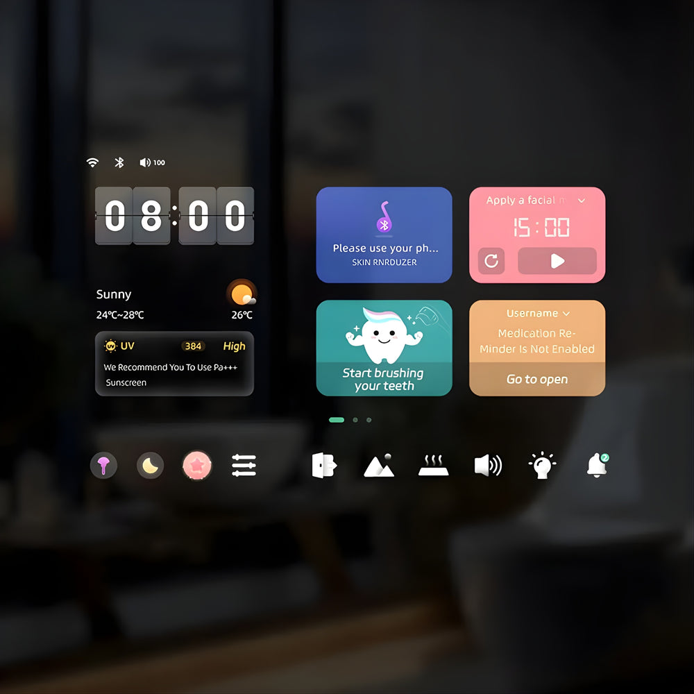 ZUMI DELTA FRAMELESS SMART MIRROR WITH ADVANCED ANDROID SYSTEM 800X800MM