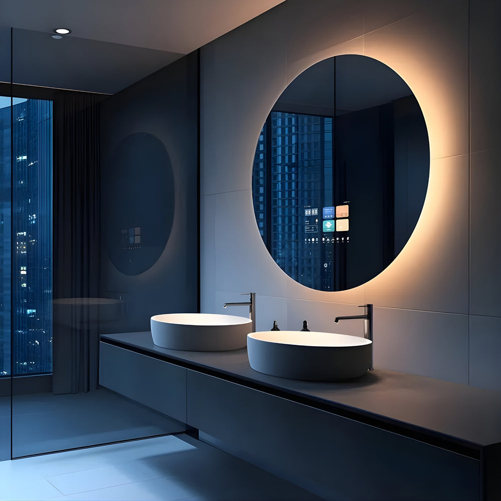 ZUMI DELTA FRAMELESS SMART MIRROR WITH ADVANCED ANDROID SYSTEM 800X800MM