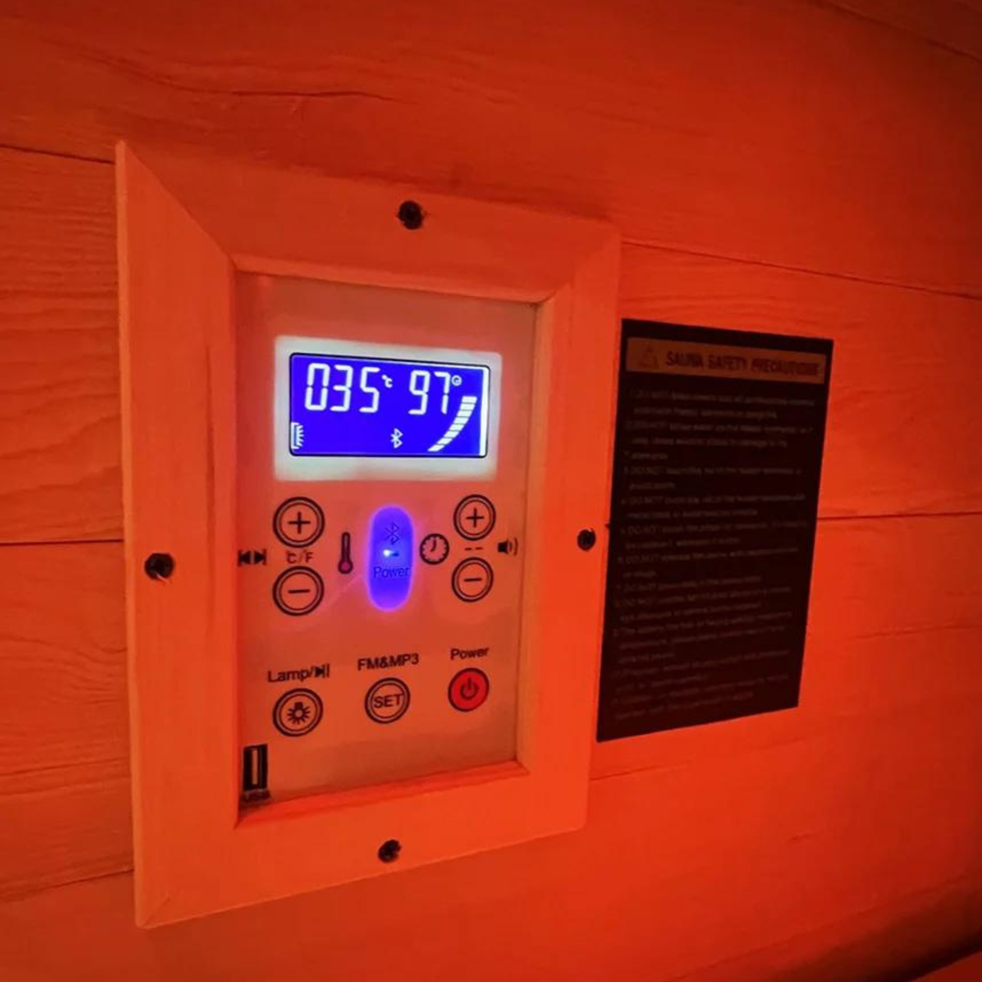 ZUA HEALTH 2 PERSON FULL SPECTRUM INFRARED SAUNA ROOM LOW EMF VERSION