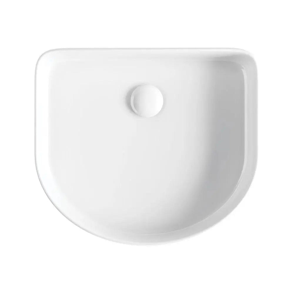 ZUMI LINEA FLUTED ABOVE COUNTER BASIN GLOSS WHITE 415MM