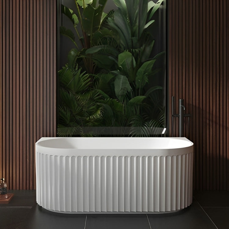 ARROW BACK TO WALL BATHTUB MATTE WHITE (AVAILABLE IN 1500MM AND 1700MM)