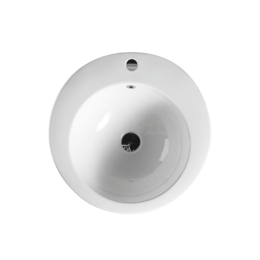 MERCIO ZENTO OVAL FREESTANDING PEDESTAL BASIN GLOSS WHITE 550MM