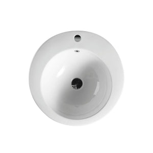 MERCIO ZENTO OVAL FREESTANDING PEDESTAL BASIN GLOSS WHITE 550MM