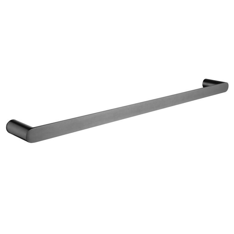 NORICO ESPERIA NON-HEATED STAINLESS STEEL SINGLE TOWEL RAIL GUN METAL GREY (AVAILABLE IN 600MM AND 800MM)