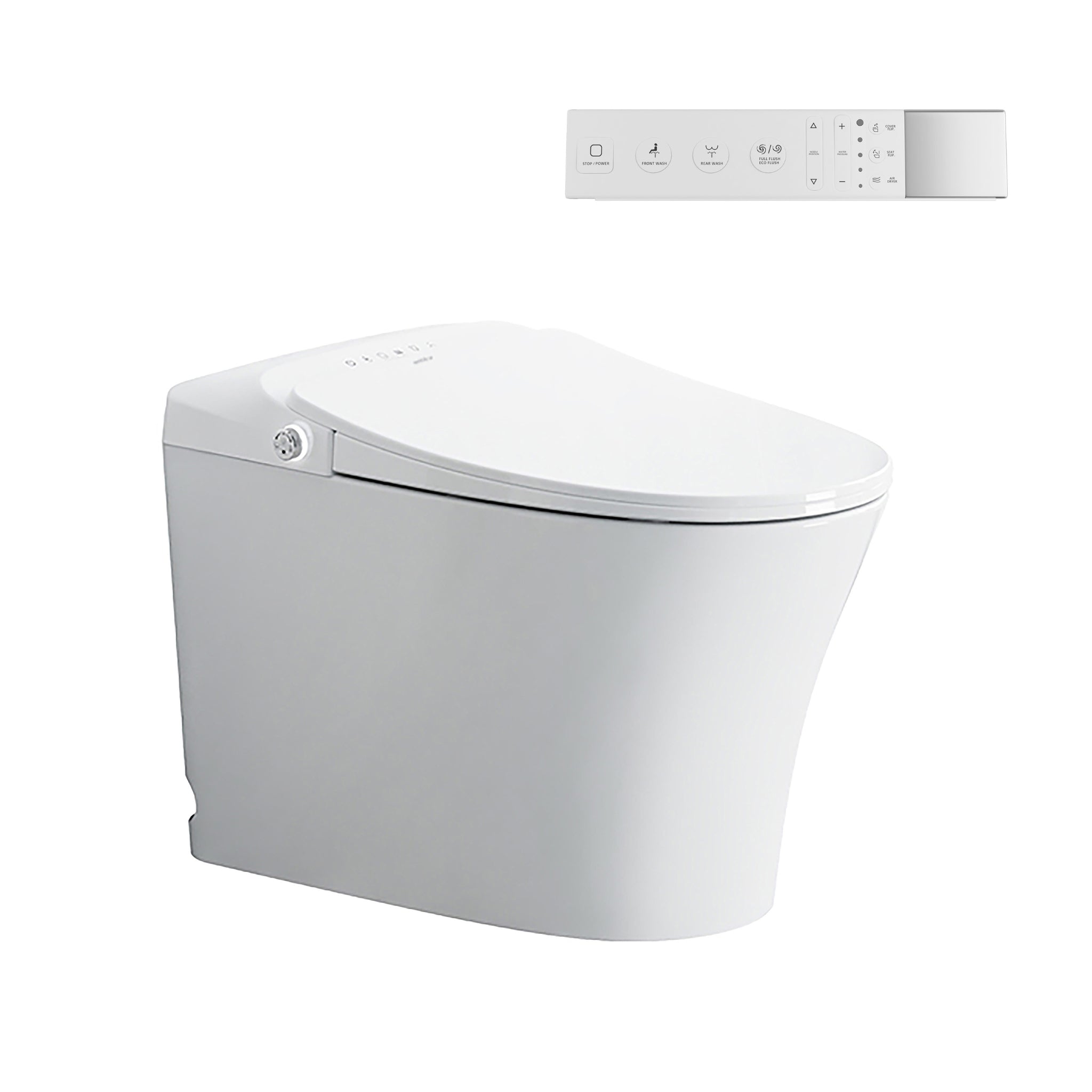 ATTICA CLAYA SPA WELLNESS SMART TOILET SUITE W/ REMOTE CONTROL GLOSS WHITE
