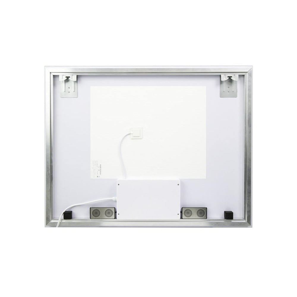 LUNARGLOW AURA RECTANGULAR 3 COLOUR LIGHTS FRAMELESS LED MIRROR 900X700MM