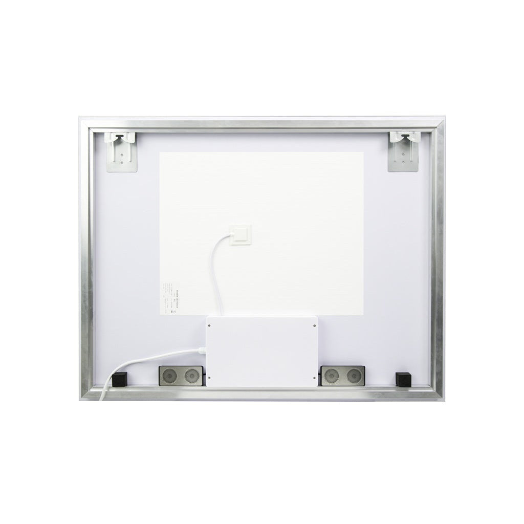 LUNARGLOW AURA RECTANGULAR 3 COLOUR LIGHTS FRAMELESS LED MIRROR 900X700MM