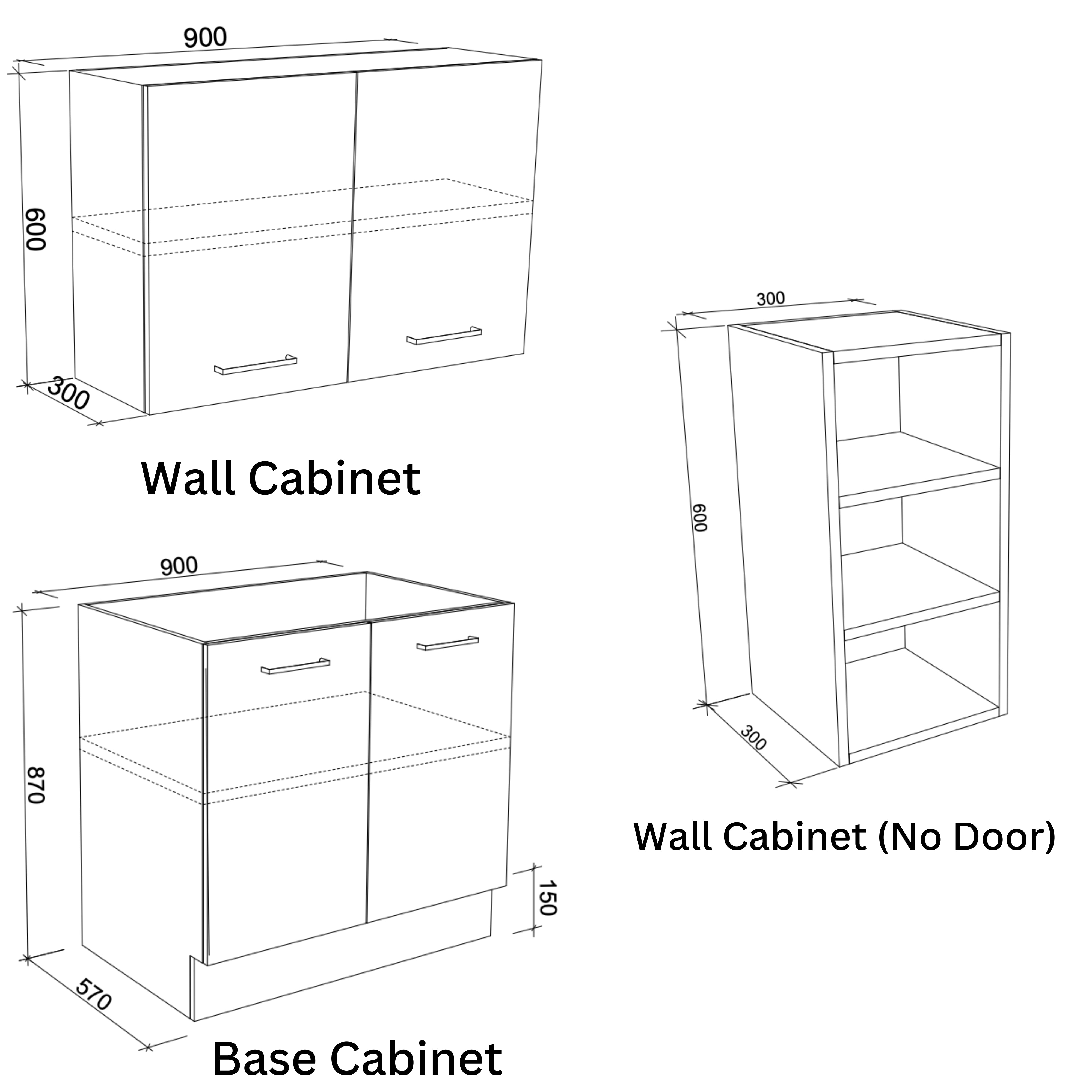 TIMBERLINE CUSTOM 2232MM LAUNDRY AND WALL CABINET PACKAGE
