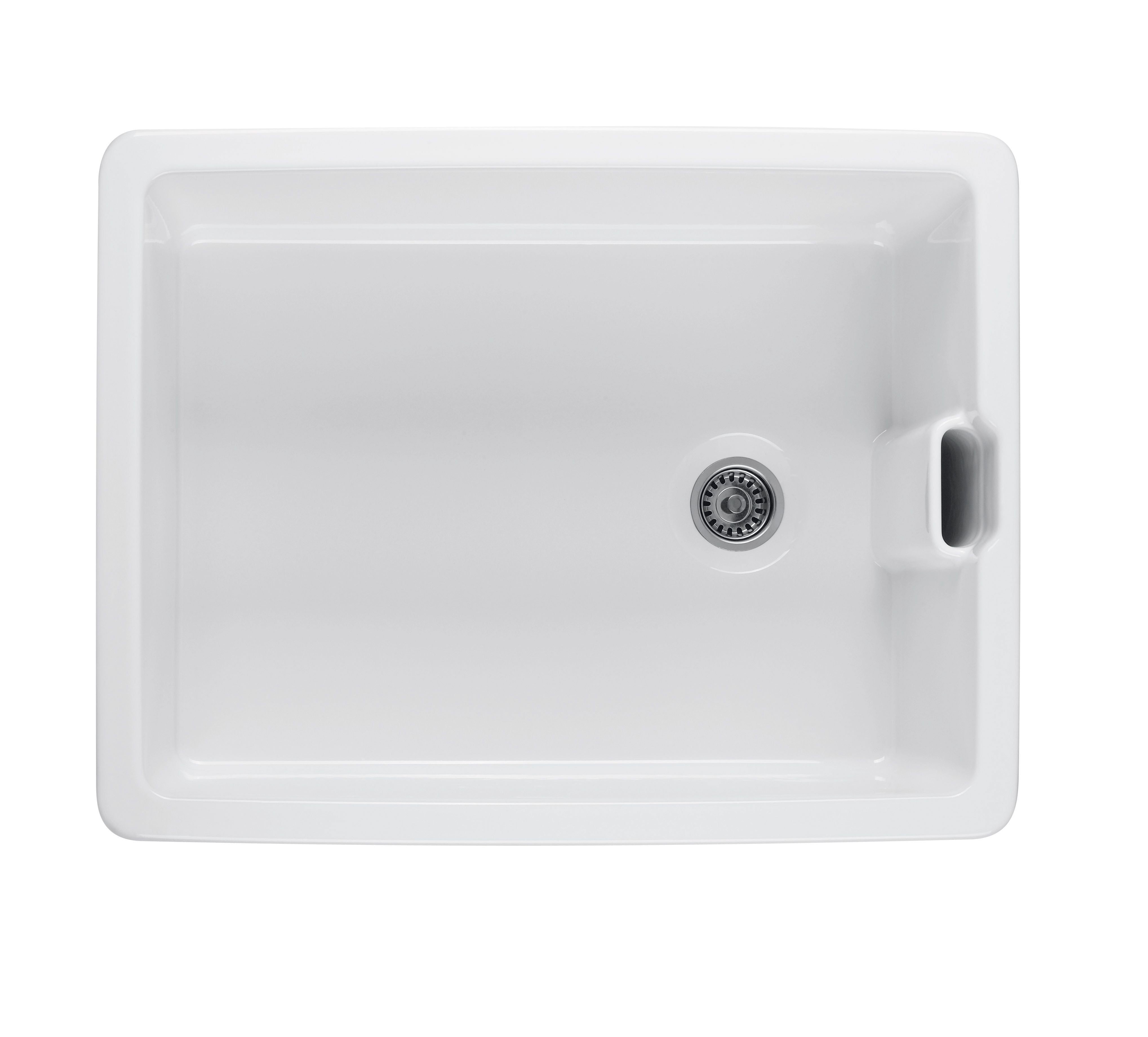 TURNER HASTINGS BELFAST FARMHOUSE BUTLER SINK WITH INTERNAL OVERFLOW GLOSS WHITE 600MM