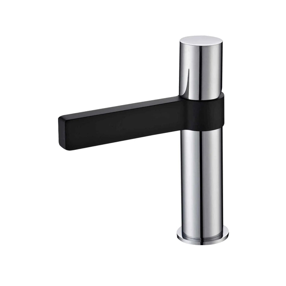 BELLA VISTA ZENON NOIR BASIN MIXER 172MM CHROME AND BLACK
