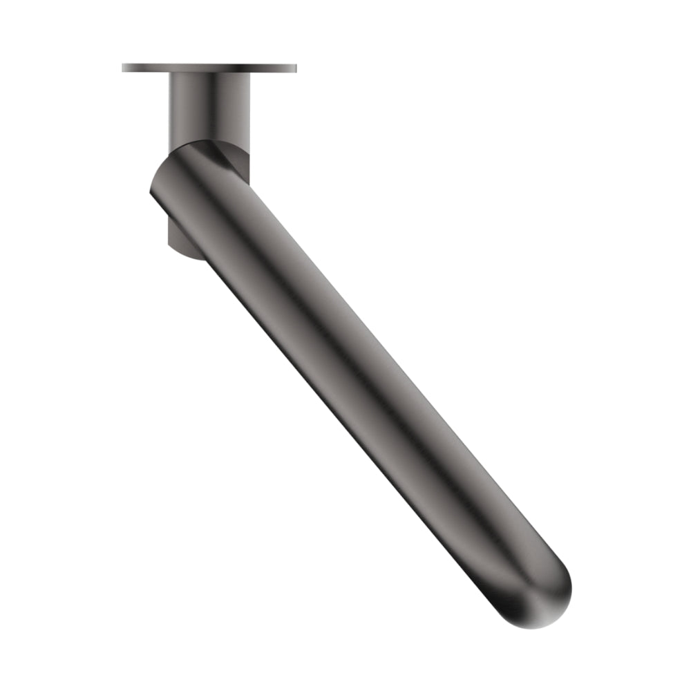 BELLA VISTA MICA SWIVEL BATH SPOUT CURVED 234MM GUN METAL