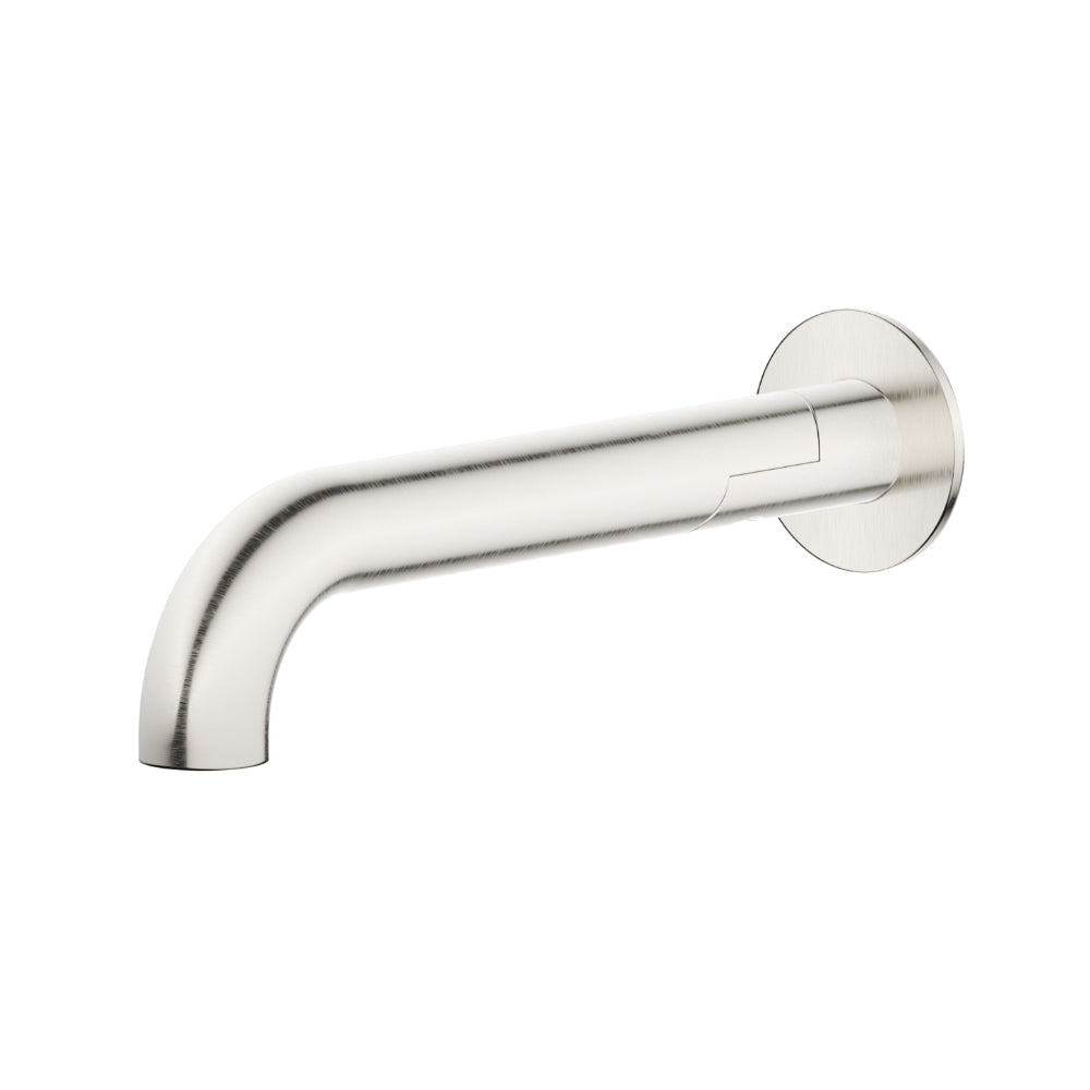 BELLA VISTA MICA SWIVEL BATH SPOUT CURVED 234MM BRUSHED NICKEL