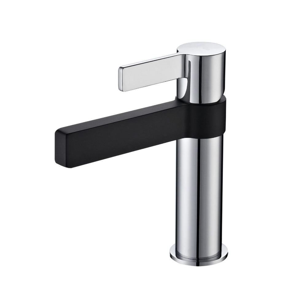 BELLA VISTA VIVO BASIN MIXER 163MM CHROME AND BLACK