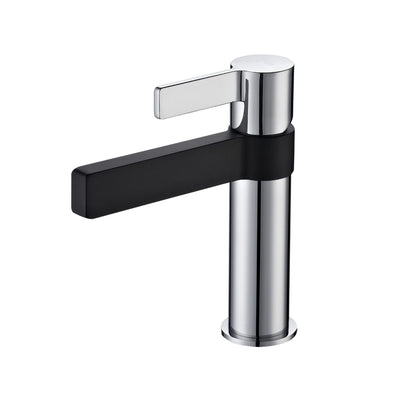 BELLA VISTA VIVO BASIN MIXER 163MM CHROME AND BLACK