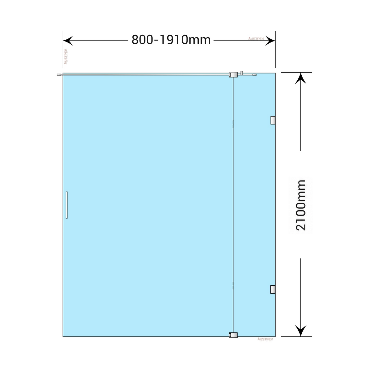 BELLA VISTA KENDRA FRAMELESS OVERLAPPED FRONT ONLY SHOWER SCREEN BRUSHED NICKEL