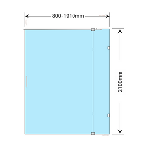 BELLA VISTA KENDRA FRAMELESS OVERLAPPED FRONT ONLY SHOWER SCREEN BRUSHED NICKEL