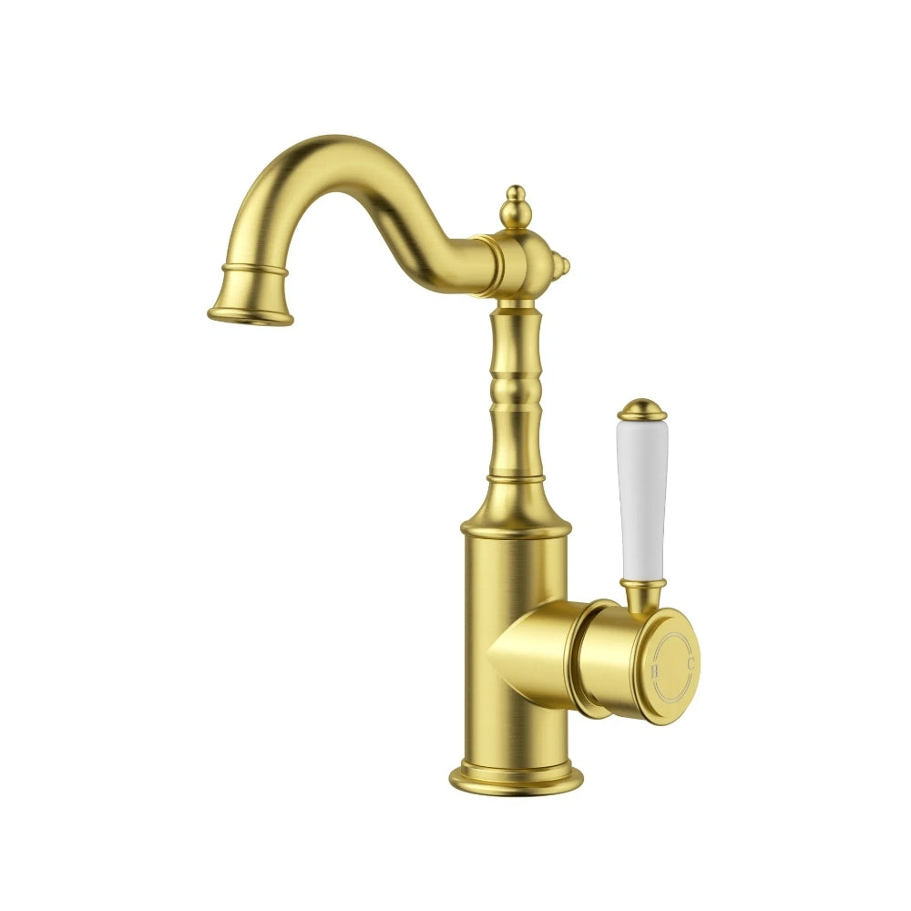 BELLA VISTA CLASICO BASIN MIXER 243MM BRUSHED GOLD