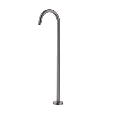 BELLA VISTA MICA CURVED FREESTANDING BATH MIXER 915MM GUN METAL