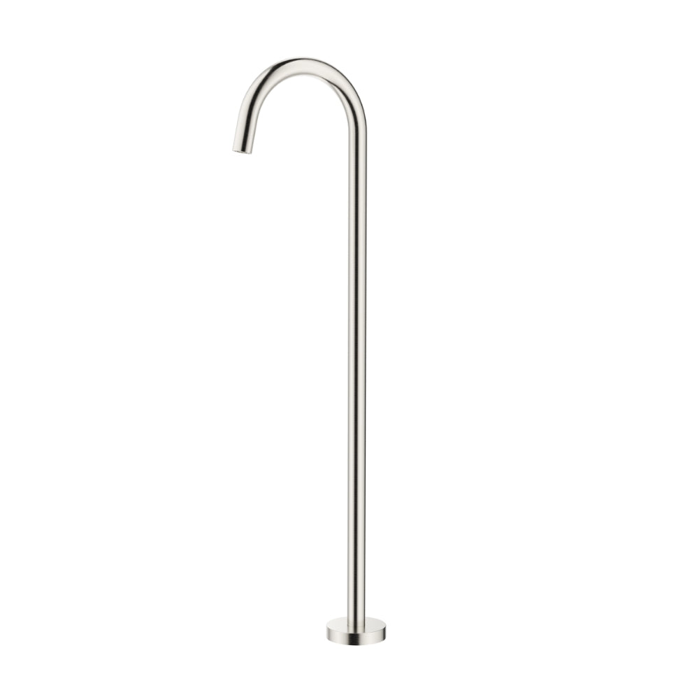 BELLA VISTA MICA CURVED FREESTANDING BATH MIXER 915MM BRUSHED NICKEL