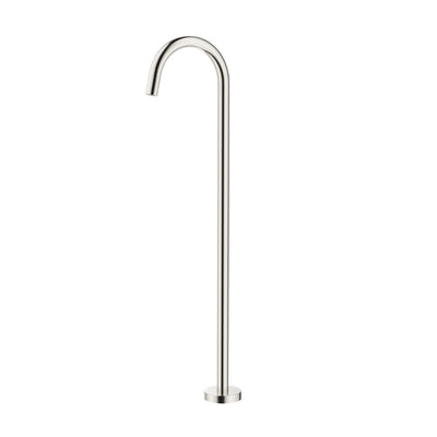 BELLA VISTA MICA CURVED FREESTANDING BATH MIXER 915MM BRUSHED NICKEL